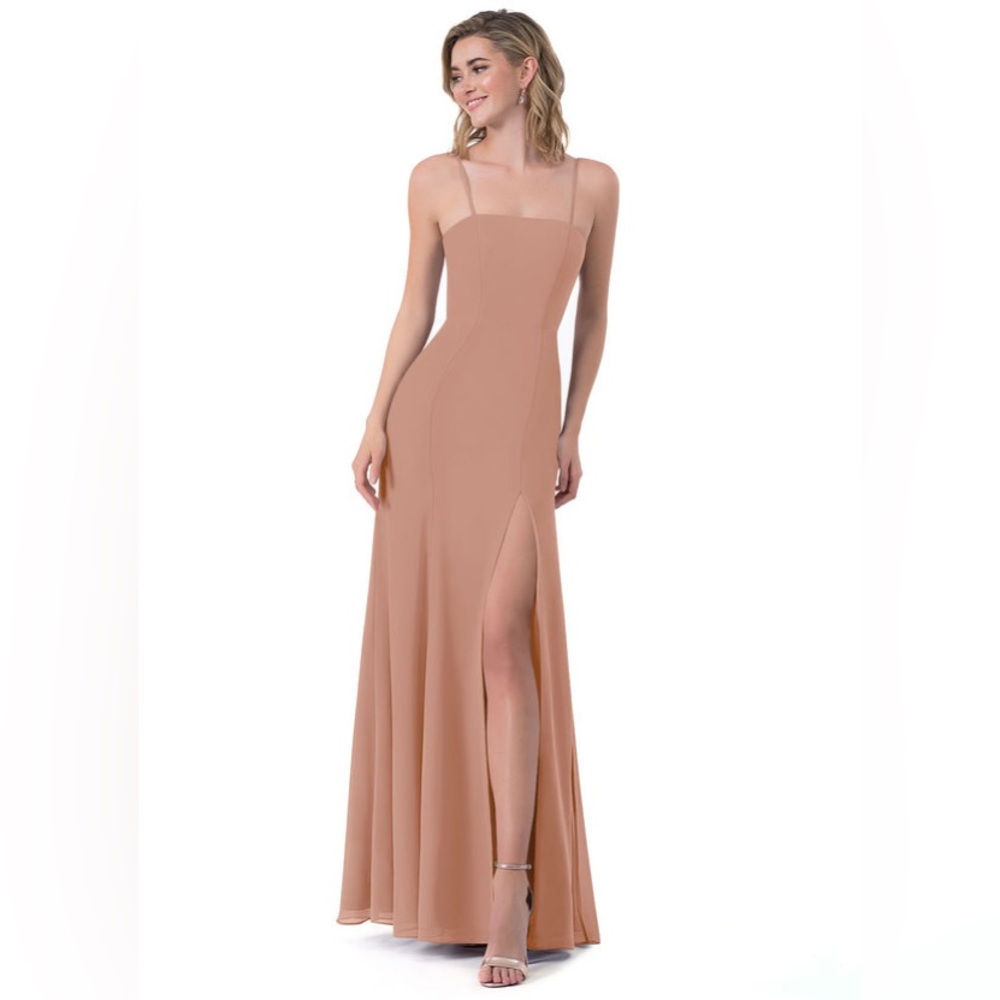 Size 2. Azazie Cosette Dress in Champagne Rose.
